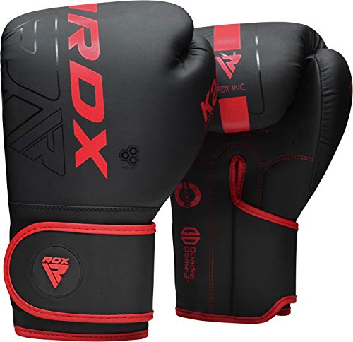 RDX Boxing Gloves Pro Training Sparring Maya Hide Leather Muay Thai MMA Kickboxing Men Women Adult Heavy Punching Bag Focus Mitts Pads Workout Ventilated Palm Multi Layered 8 10 12 14 16 18 Oz - Image 1