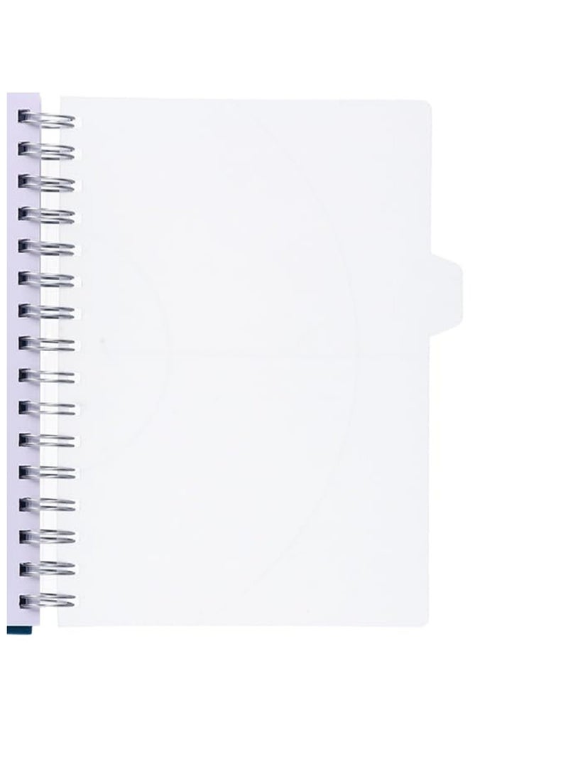 HQ - A4 Size Three Subject Spiral Notebook 200 Pages Green - Image 1
