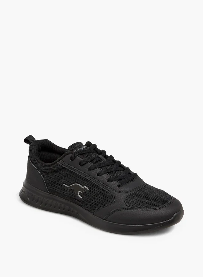 كانغاروس Men's Textured Sports Shoes with Lace-Up Closure