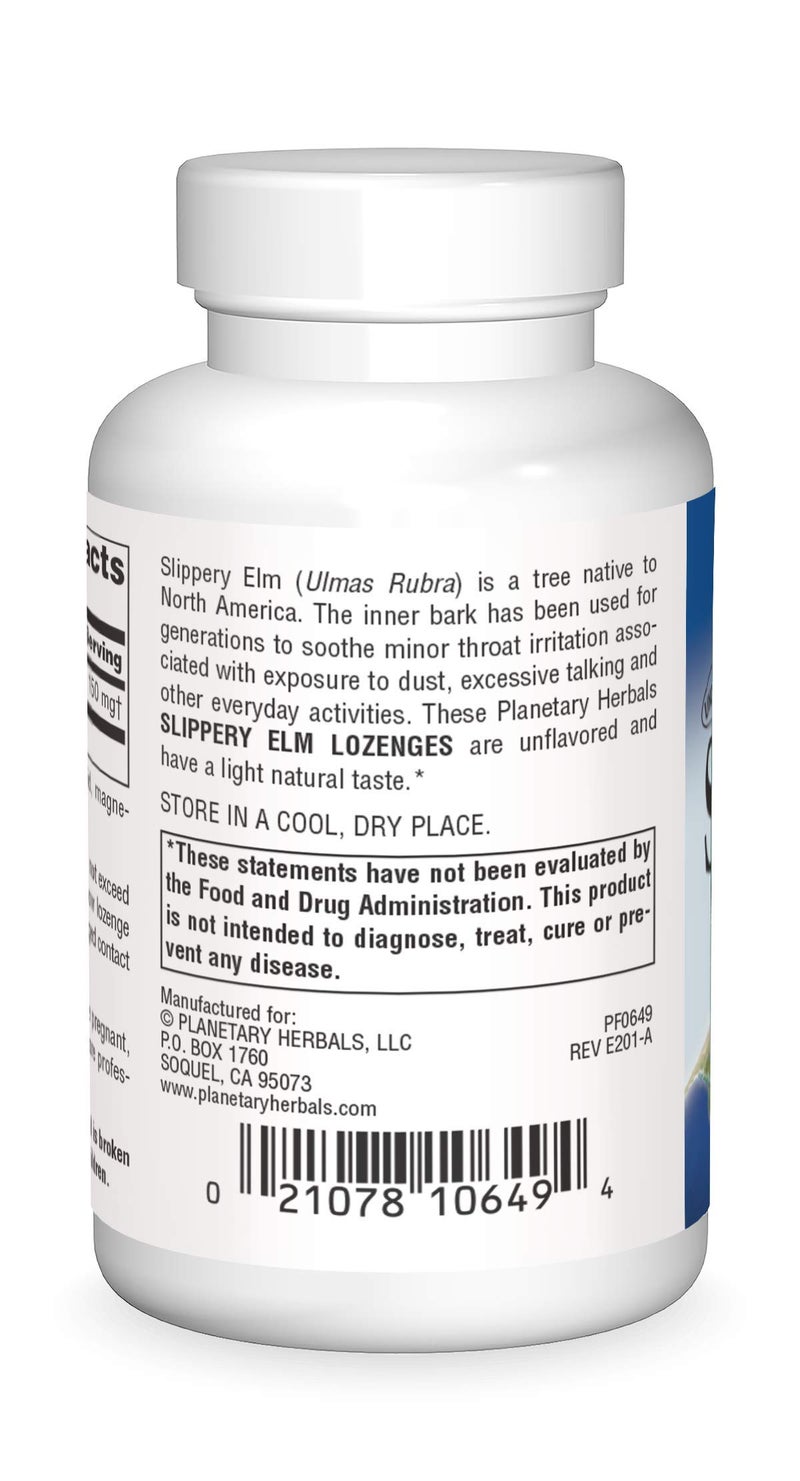 Planetary Herbals Slippery Elm Lozenges, Herbal Throat Support, 100 Lozenge - Image 2