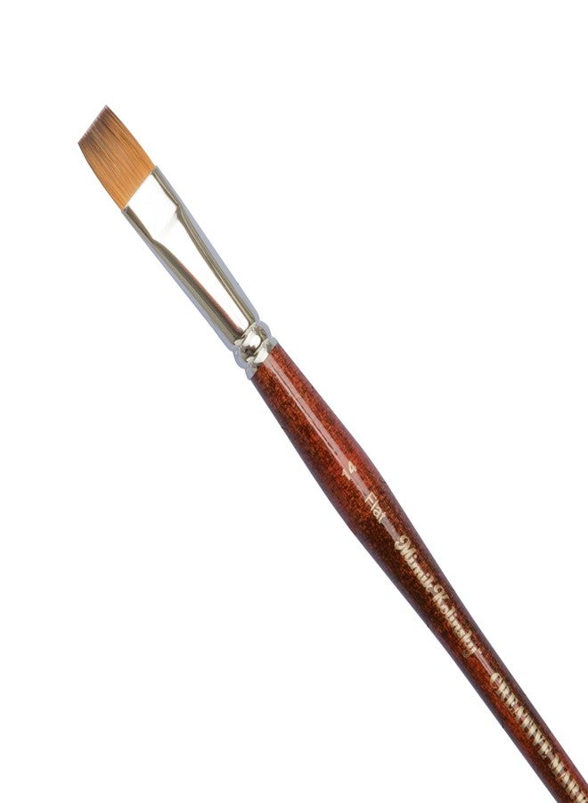 Creative Mark Mimik Kolinsky Watercolor Brush - # 14 Flat - Short Handle Synthetic Paint Brush - Handmade in Germany - Synthetic Sable Paint Brushes for Professional Artists - Animal-Friendly - Image 1