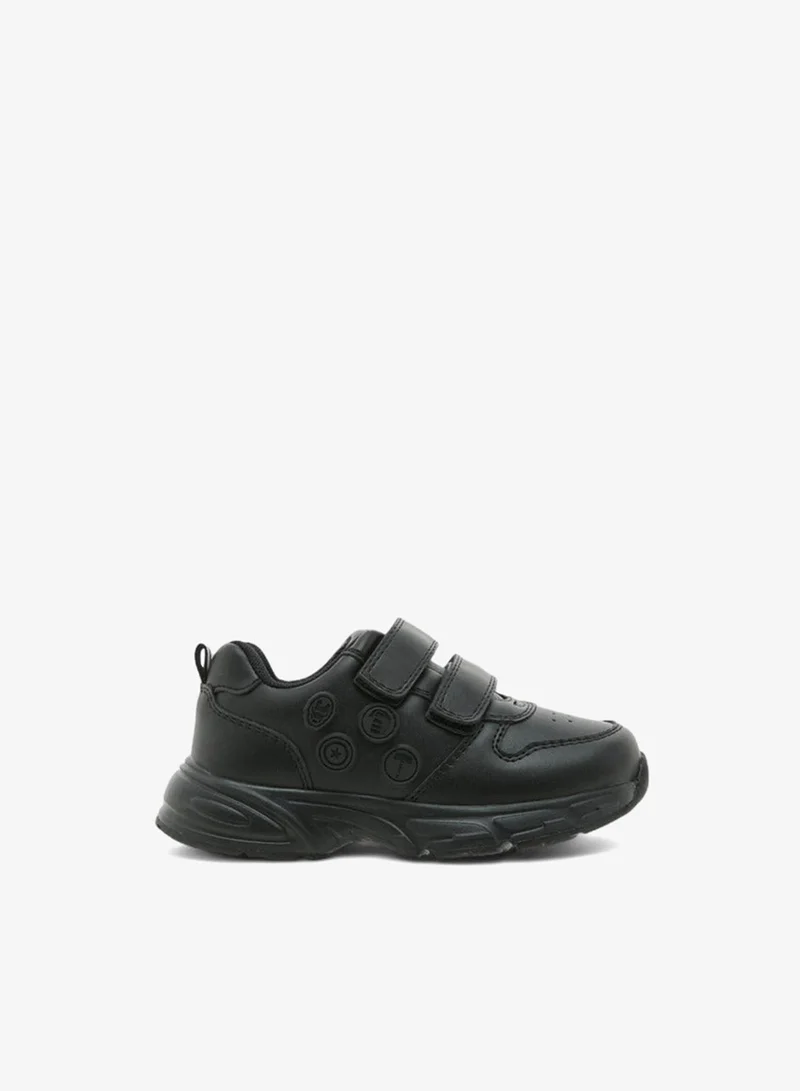 MARVEL Boys Textured School Shoes with Hook and Loop Closure
