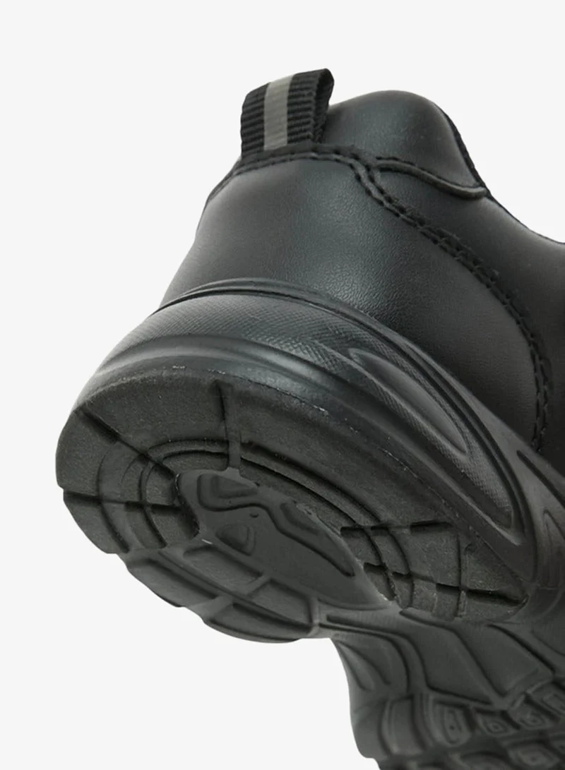MARVEL Boys Textured School Shoes with Hook and Loop Closure