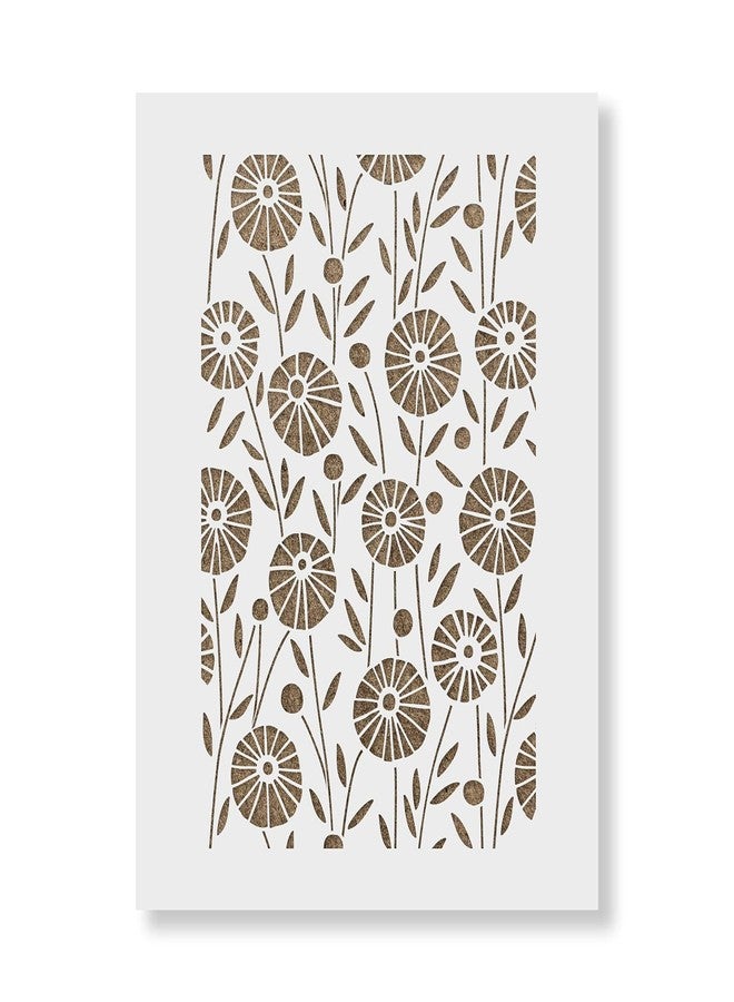 Stencil Revolution Posies Garden Pattern Wall Stencil - Add A Designer Touch to Your Home - Garden Stencil, Wall Stencil Ideas, Stencil for Walls, Large Wall Stencils - Image 1