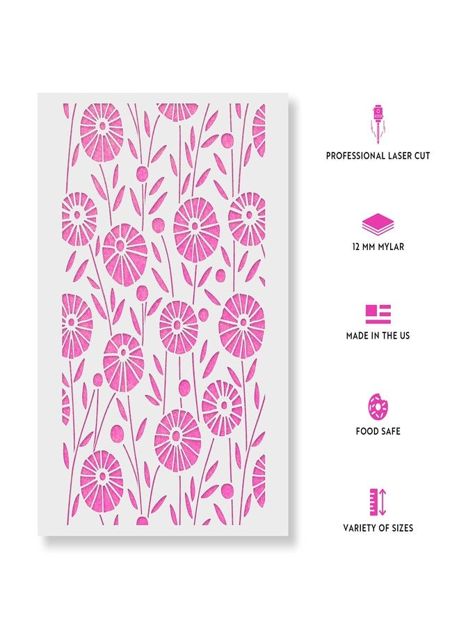 Stencil Revolution Posies Garden Pattern Wall Stencil - Add A Designer Touch to Your Home - Garden Stencil, Wall Stencil Ideas, Stencil for Walls, Large Wall Stencils - Image 5