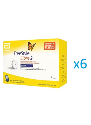 Freestyle Libre 2 System Waterproof Blood Glucose Monitor Sensor Kit (Pack of 6) - pzsku/Z9A132DA158EE49FC7F85Z/45/_/1693401314/be62573d-9227-4790-a048-0783279def33