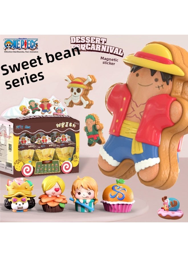 ماركة غير محددة ملصقات مغناطيسية أصلية من سلسلة Sweet Honey Bean من سلسلة Tide Play Blind Box Sea King Blind Bag مصنوعة يدويًا من Luffy بالجملة - اللون: Sea King شبه التشريح القنبلة الخامسة (يرجى أخذ 6 للصندوق بأكمله)  - Image 2