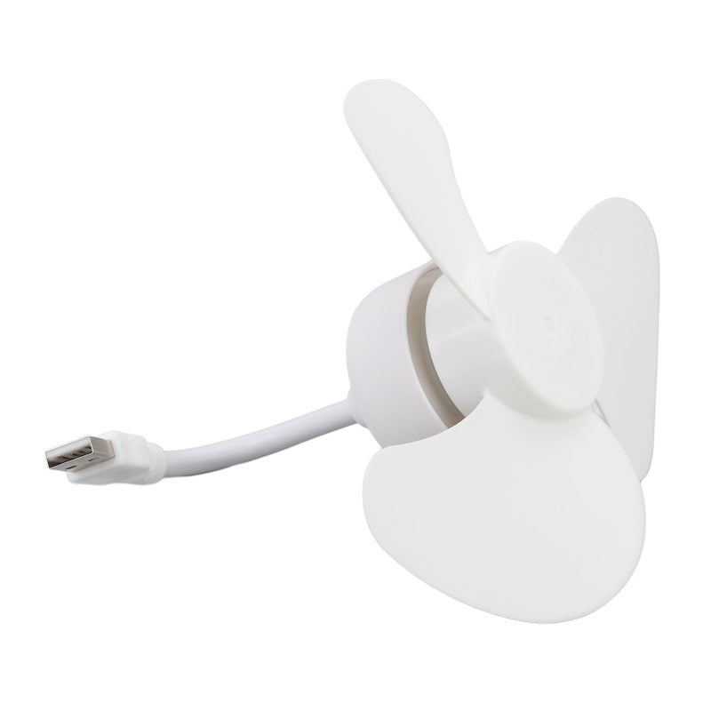 مروحة USB مرنة من مادة ABS قابلة للانحاء هادئة محمولة حقيقية صغيرة للتبريد متوافقة مع البانك القوي والكمبيوتر المحمول والكمبيوتر المكتبي وشاحن الشاحنات - Image 2