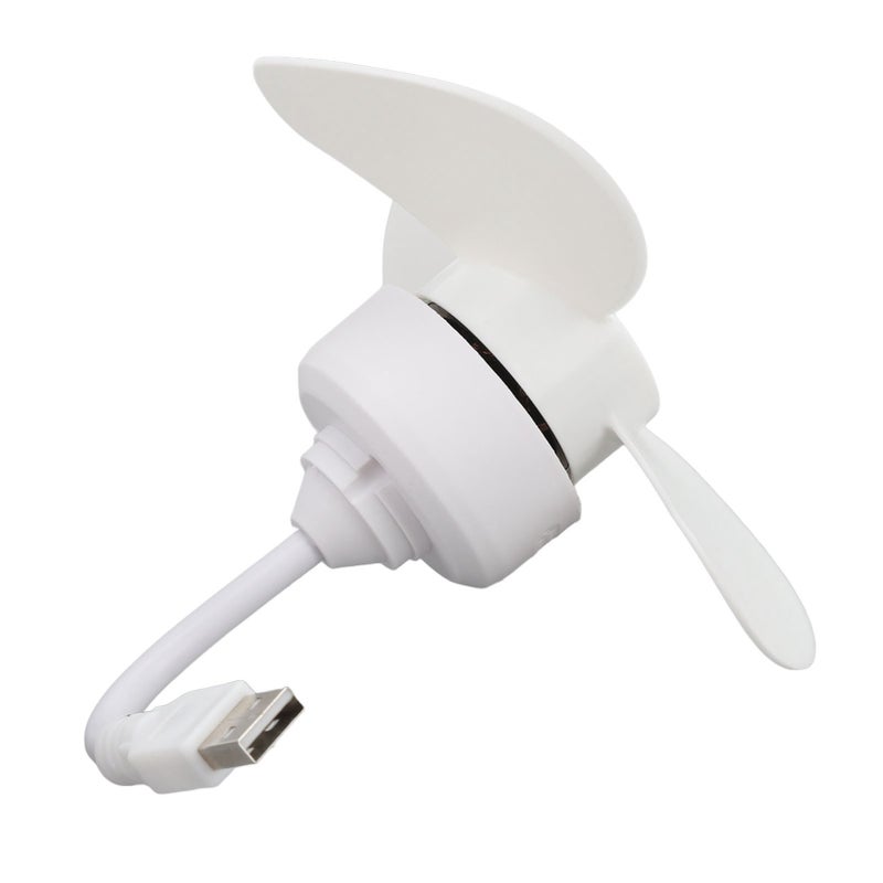 مروحة USB مرنة من مادة ABS قابلة للانحاء هادئة محمولة حقيقية صغيرة للتبريد متوافقة مع البانك القوي والكمبيوتر المحمول والكمبيوتر المكتبي وشاحن الشاحنات - Image 5