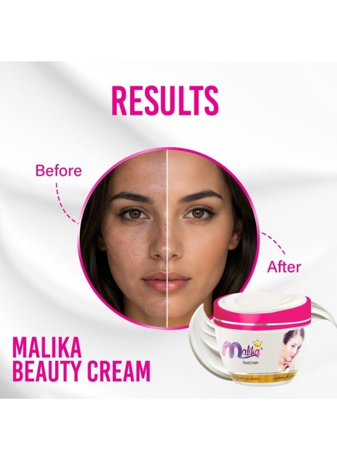 Malika Instant Glow Beauty Cream | Vitamin A & E | Brightening, Hydrating & Anti-Aging Night & Day Face Cream - Image 4