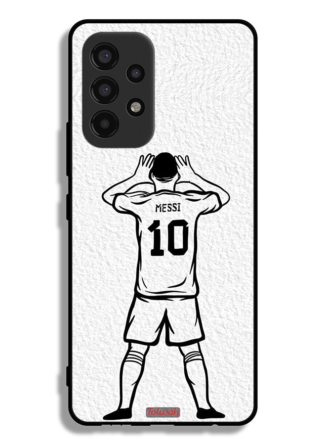 Tolwak Samsung Galaxy A53 5G Protective Case Cover Messi Sketch - Image 1
