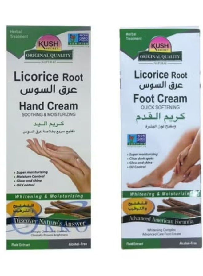 كريم جذر عرق السوس لليدين + كريم للقدمين