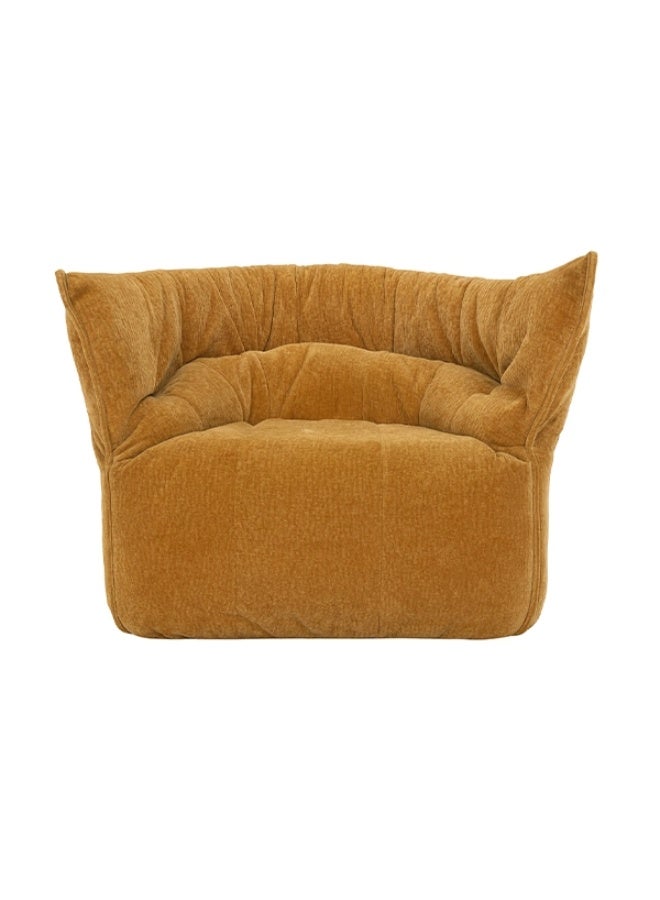 YI ONE Sofa Chair – Orange Fabric Single Seater with High Cushion, Lightweight Luxury Sofa for Living Room & Home, 1100×920×785 mm - Image 2