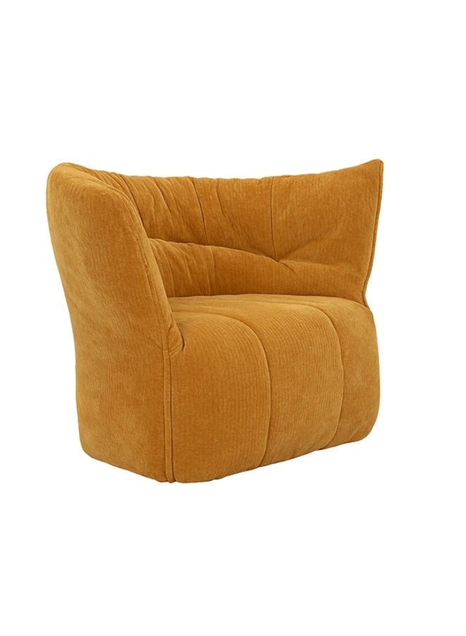 YI ONE Sofa Chair – Orange Fabric Single Seater with High Cushion, Lightweight Luxury Sofa for Living Room & Home, 1100×920×785 mm - Image 3