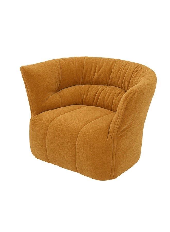 YI ONE Sofa Chair – Orange Fabric Single Seater with High Cushion, Lightweight Luxury Sofa for Living Room & Home, 1100×920×785 mm - Image 5