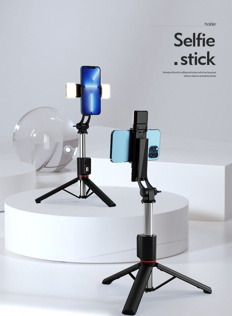 Selfie Sticks Tripod,Separate design smartphone tripod Stand with Wireless Remote Control and Double fill light Portable Retractable Cell Phone Tripod for iPhone/Samsung/GoPro/Android Phone - Image 2