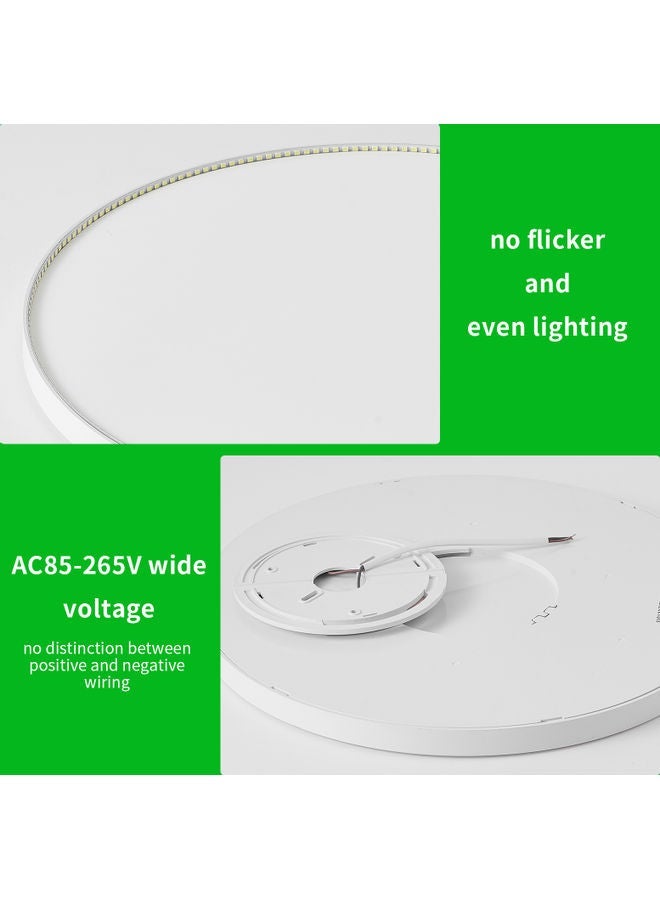 NIBEMINENT 6500-7000K Round LED Ceiling Light White  - Image 5