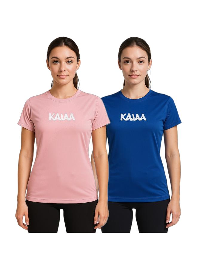 KAJA Women’s Quick Dry Sport T-Shirt Bundle (2 Pack) – Stretch Fit, Breathable Lightweight Activewear Tops for Gym & Running - Image 1