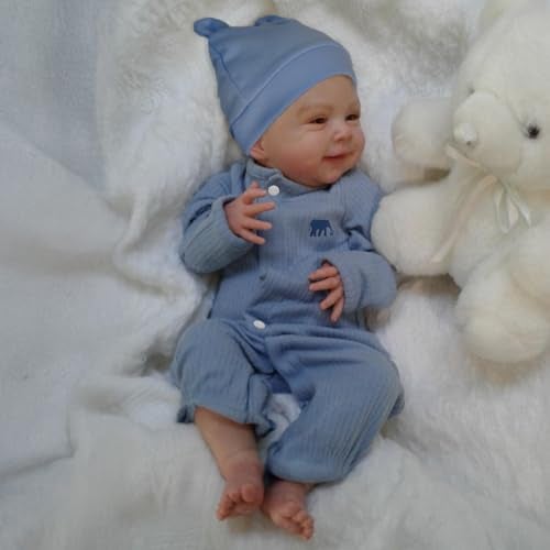 CHAREX Realistic Reborn Baby Boy 18 Inch Lifelike Newborn Baby Doll with Soft Cloth Body Handcrafted Weighted Real Life Baby Dolls with Accessories for Kids Age 3 - Image 1