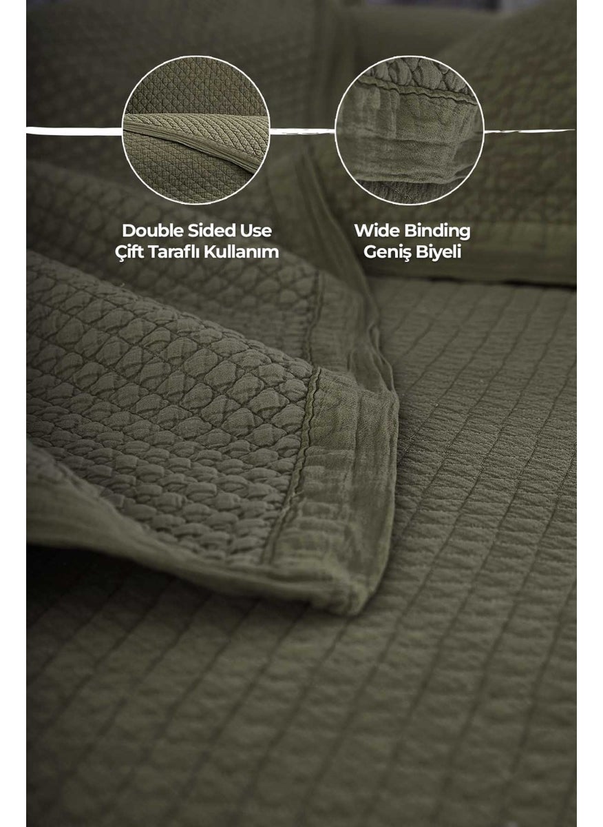 Evlen Home Collection - Cotton Double Special Stone Washed Bedspread Luxury Soft Durable Modern Vitali - Image 1