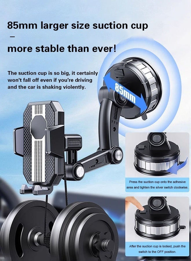 Car Mobile Phone Holder For Dashboard/Windshield Car Mount Ultra Stable Car Mobile Holder With Strong Suction Cup Car  Stand - Image 3