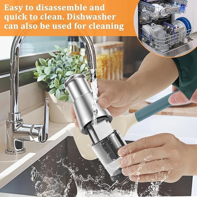 VPGS HandPressed Stainless Steel Kitchen Crusher Multifunctional Manual Garlic Press Stainless Steel Handheld Food Chopper Garlic Press for Chopping Garlic Onions Peppers Fruits - Image 4