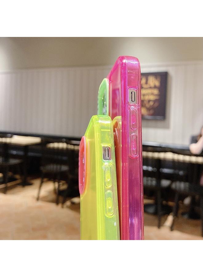 S-TOP Case For iPhone 15 Plus Color Contrast Lens Frame Transparent TPU Phone Case - Image 4