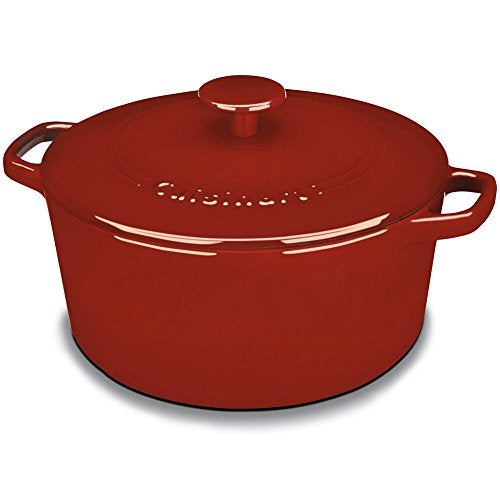 Cuisinart Chef's Classic Enameled Cast Iron Round Covered Casserole (Cardinal Red, 5- Quart) - Image 2