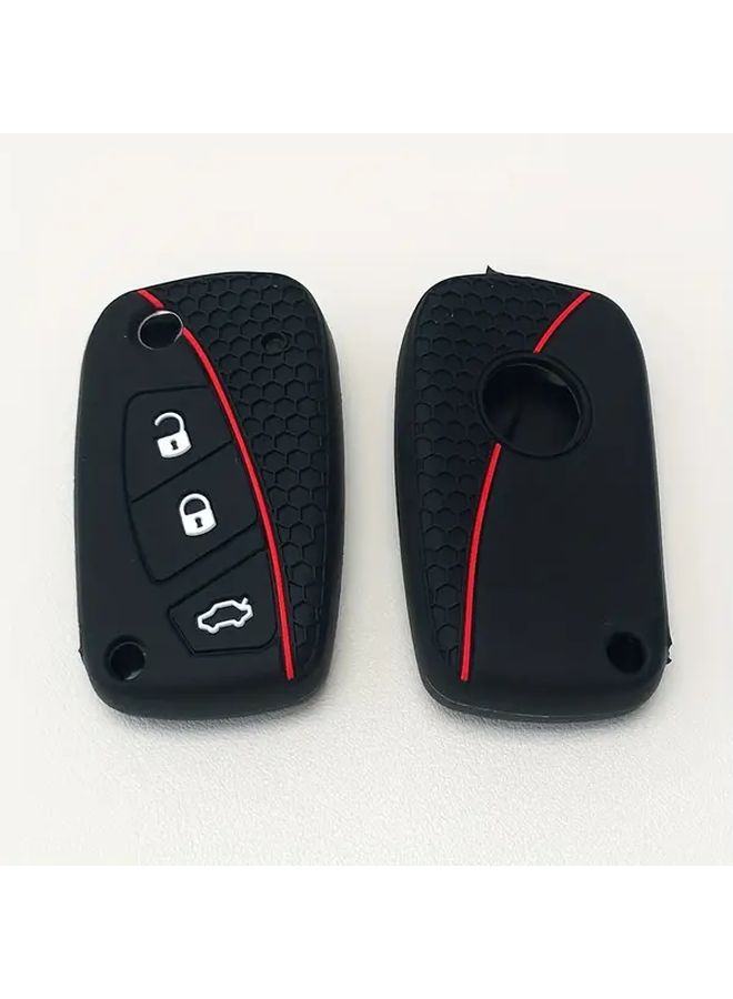 Silicone Key Fob Cover 3 Button For Fiat Ducato 500 500L Panda - Image 1