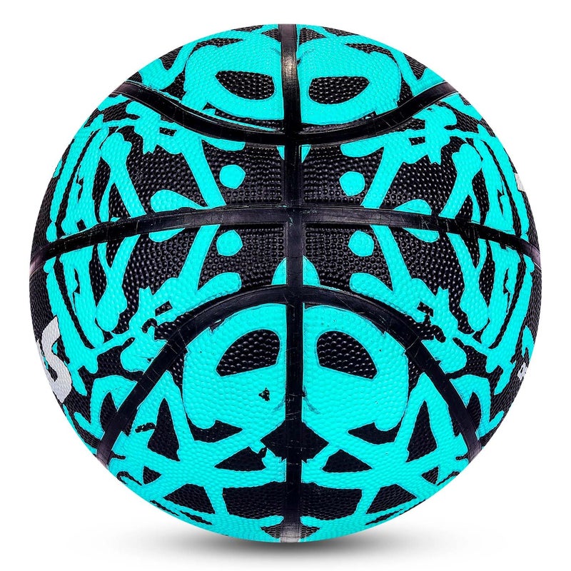 synco Culture Series Basketball (Size-5) | Moulded Technology | 8 Panel | for Indoor & Outdoor Games & Training | Ideal for Boys/Girls Age 9-11 Years (Blue Black) - Image 3