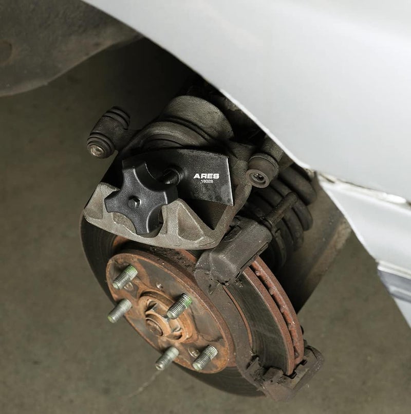ARES 18028 - Heavy Duty Brake Pad Spreader - Built-in Comfort Tightening Knob - Heavy-Duty Steel Construction - Solid Steel Swivel Joint for Precise and Even Compression - Image 5