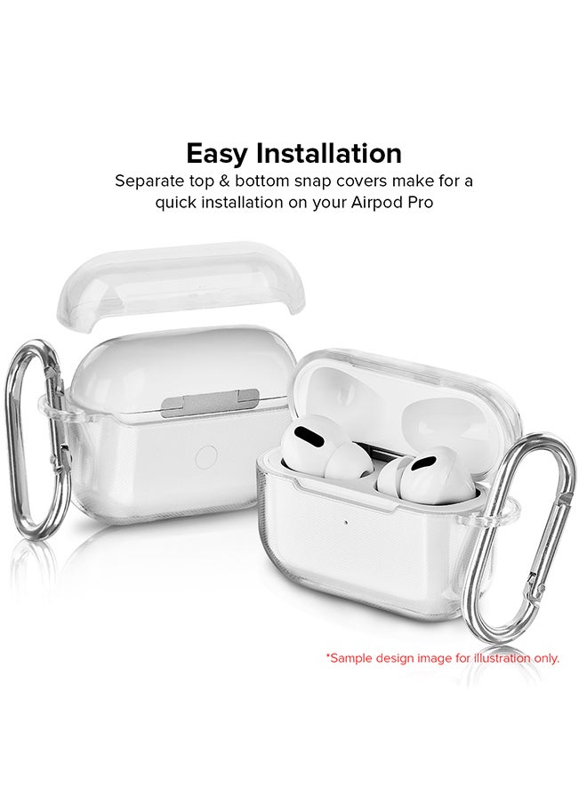 Stylizedd - Classic Clear printed Case for Apple AirPods Pro 2nd Generation Thin Transparent Cover [Designed for Apple AirPods Pro 2nd Generation] - Marble Print Grey Classic - Image 1