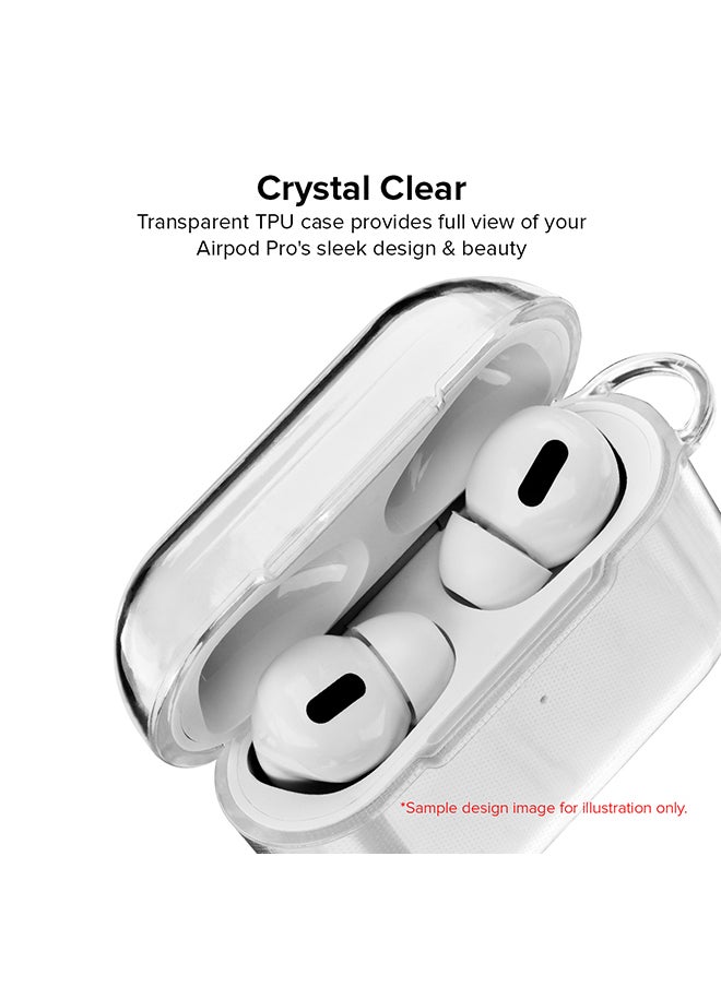 Stylizedd - Classic Clear printed Case for Apple AirPods Pro 2nd Generation Thin Transparent Cover [Designed for Apple AirPods Pro 2nd Generation] - Marble Print Grey Classic - Image 1