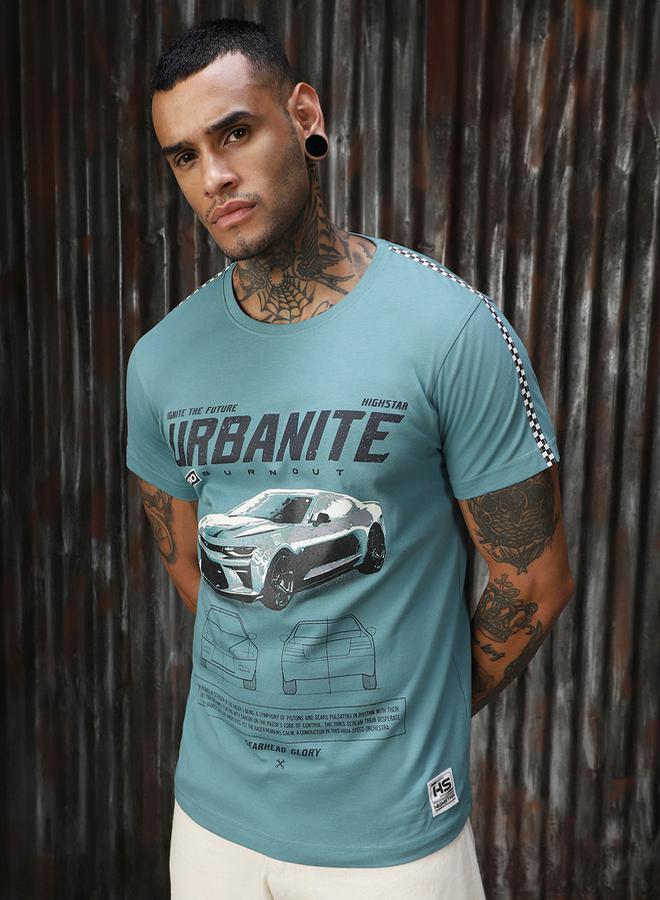 هاي ستار تيشيرت بقصة عادية وطبعة جرافيك - Image 1