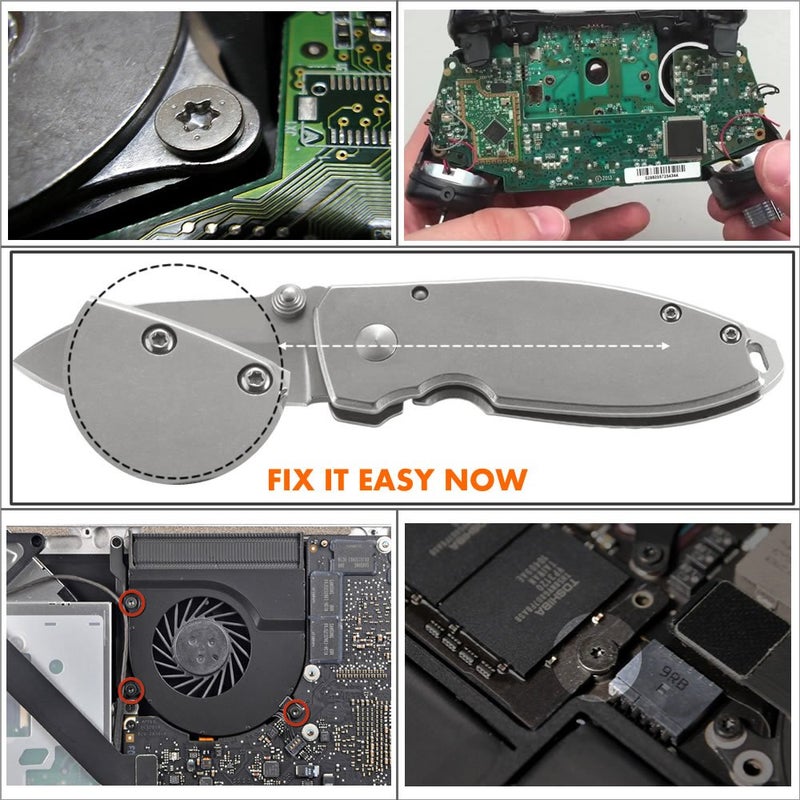 TECKMAN مفك براغي أمان توركس T6، مفك توركس T6H من TECKMAN لجهاز Apple Mac Mini، نظارات أوكلي جوليت، لوحة تحكم Xbox، سكين جيب وإصلاح أجهزة إلكترونية أخرى - Image 5