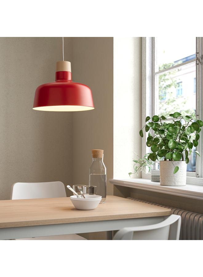 زبون مصباح معلق، أحمر/بتولا، 36 سم - Image 2