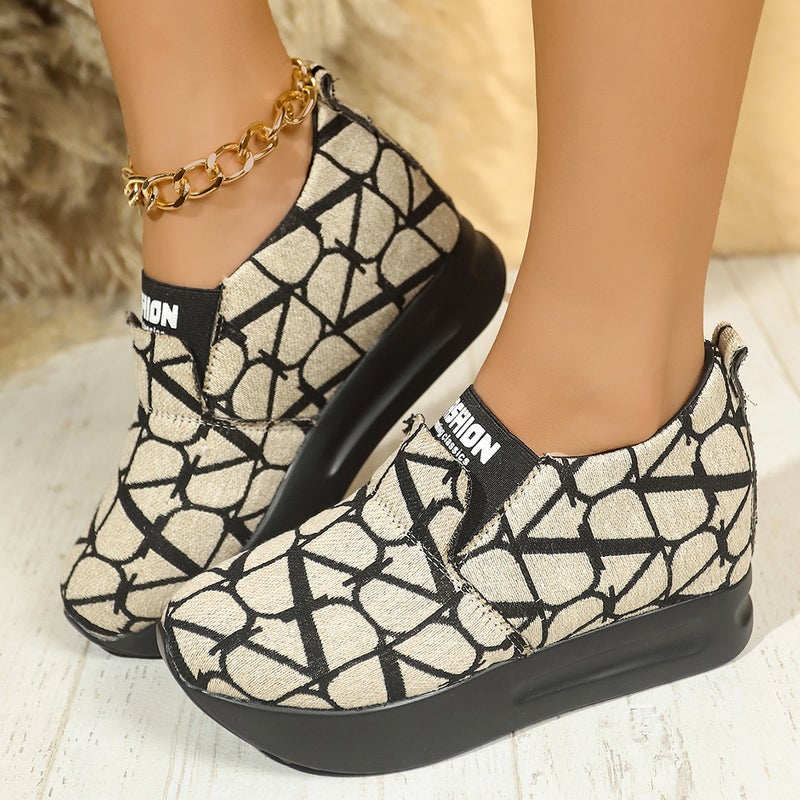 Wedge Heel Thick Bottom Pedal Breathable Sports Casual Shoes - Image 1
