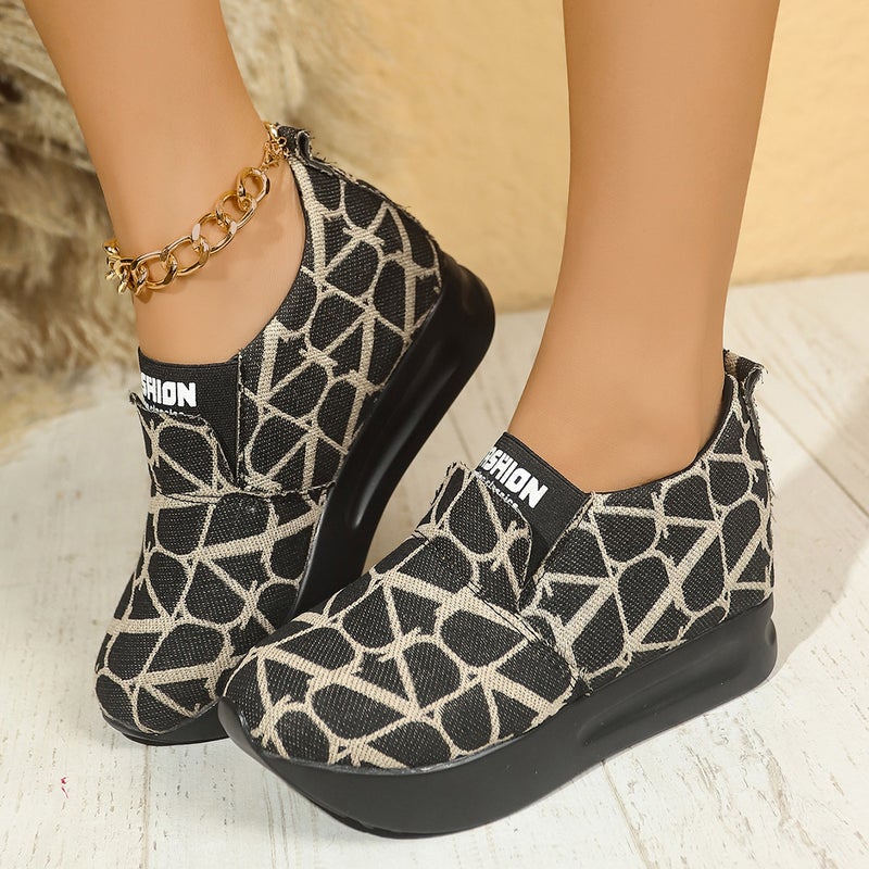 Wedge Heel Thick Bottom Pedal Breathable Sports Casual Shoes - Image 2
