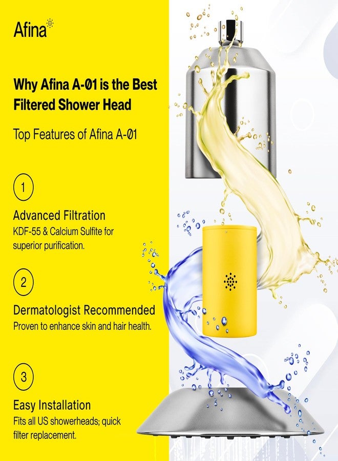 Afina Replacement Filter for Afina Filtered Showerhead & Shower Filter - High Pressure Shower - Reduces Dry Itchy Skin, Dandruff, Eczema, and Dramatically Improves The Condition of Your Skin and Hair - Image 3