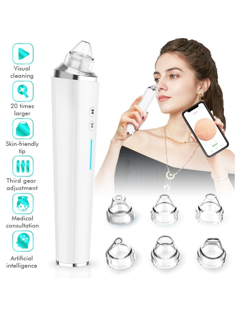 general Blackhead Remover Vacuum with Camera, Facial and Nose Pore Cleaner Pore Extractor Pimple Extractor,6 Probes Blackhead Vacuum Cleaners Kit Electric Acne Extractor, Skin Care Tool - Image 1