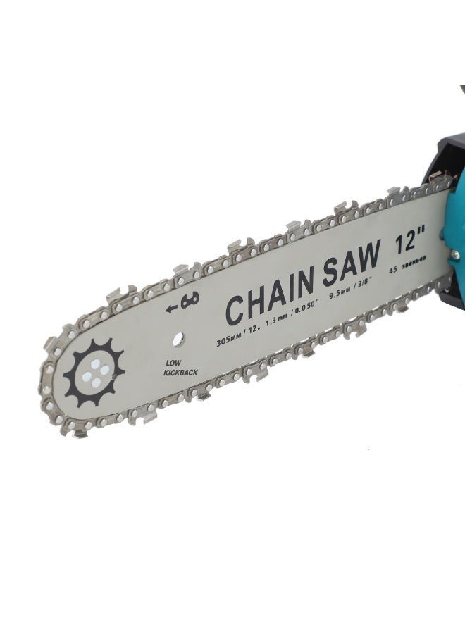 WINSEE Wireless electric brushless chainsaw, 12 inches in length, equipped with 2 batteries, chain, 1 guide plate and charger. It is an electric chainsaw suitable for wood cutting and pruning branches. - Image 3