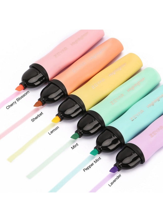 ZEYAR Aesthetic Highlighter Pen, Chisel Tip Marker Pen, Ap Certified， Assorted Colors, Water Based, Quick Dry, Cute Highlighters, Patented Product (6 Macaron Colors) - Image 3