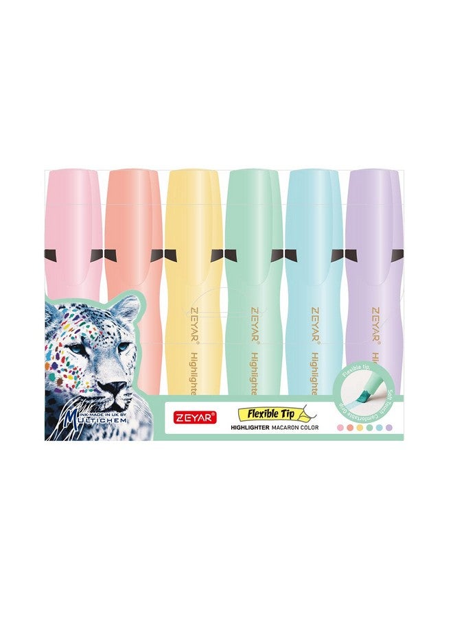 ZEYAR Aesthetic Highlighter Pen, Chisel Tip Marker Pen, Ap Certified， Assorted Colors, Water Based, Quick Dry, Cute Highlighters, Patented Product (6 Macaron Colors) - Image 4