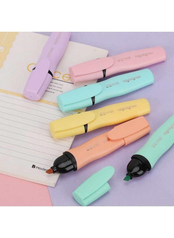 ZEYAR Aesthetic Highlighter Pen, Chisel Tip Marker Pen, Ap Certified， Assorted Colors, Water Based, Quick Dry, Cute Highlighters, Patented Product (6 Macaron Colors) - Image 5