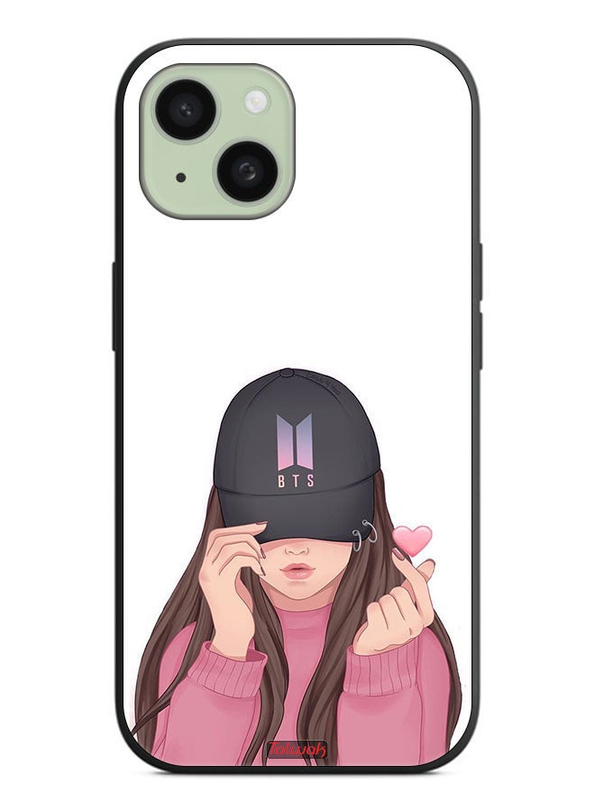 Tolwak Apple iPhone 15 Protective Case Cover Girl Making Snap - Image 2