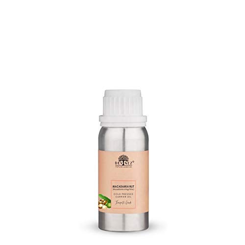 Devinez Macadamia Nut Cold-Pressed Oil -100ml, (NABL & IFRA Certified) - 100% Pure, Natural & Undiluted in Anodized Aluminum Bottle - Oleic Acid (Omega 9), for Healthy Hair, prevent wrinkles, age spots and other signs of aging - Image 1
