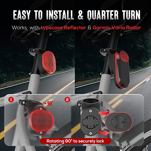 typecase حامل دراجة Airtag، حامل مقعد دراجة مخفي متوافق مع Apple Airtags و Garmin Varia، حامل عاكس دراجة GPS مضاد للسرقة للدراجات الجبلية والدراجات الكهربائية والسكوتر - Image 3