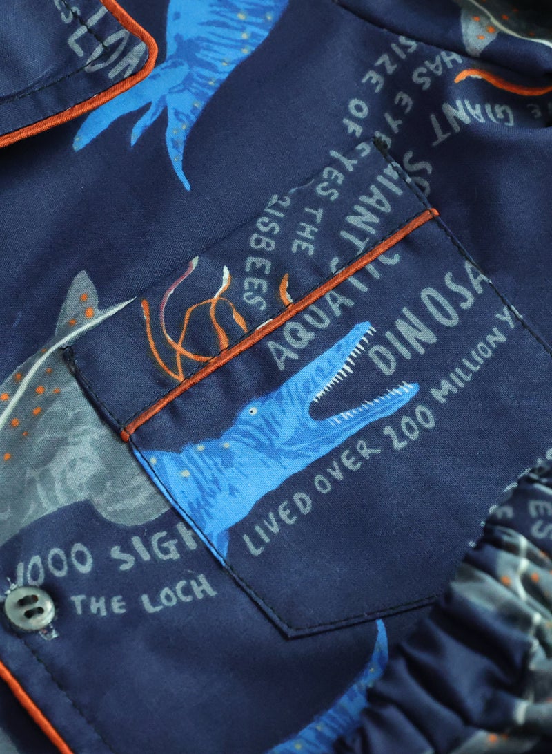 كيدابهو طقم بيجامات للأطفال - مغامرة السلحفاة والتمساح - قطعتان - Image 5