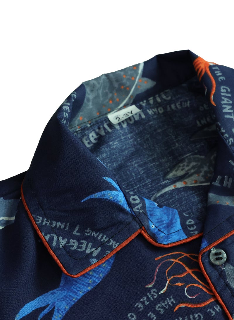 كيدابهو طقم بيجامات للأطفال - مغامرة السلحفاة والتمساح - قطعتان - Image 4