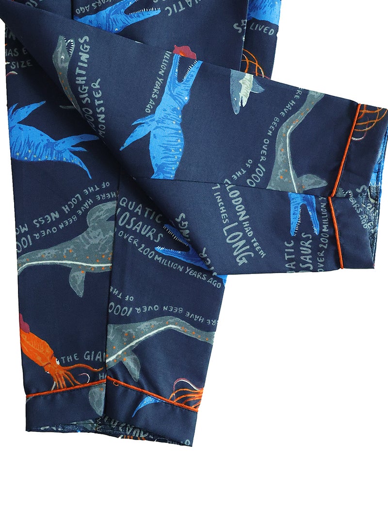 كيدابهو طقم بيجامات للأطفال - مغامرة السلحفاة والتمساح - قطعتان - Image 2